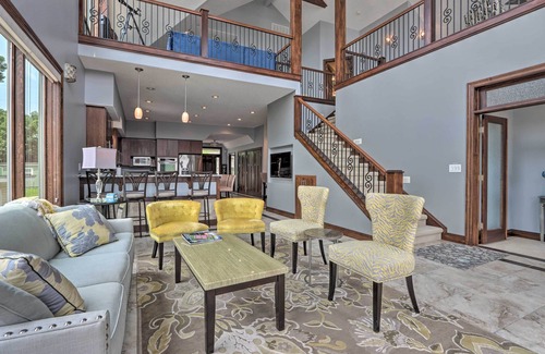 Kaiser House | Elegant Lake of the Ozarks Retreat with Boat Dock & Spa