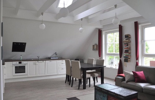 Wendisch Langendorf Apartment | Oceanview Retreat at Boddenblick with Balcony & Spa