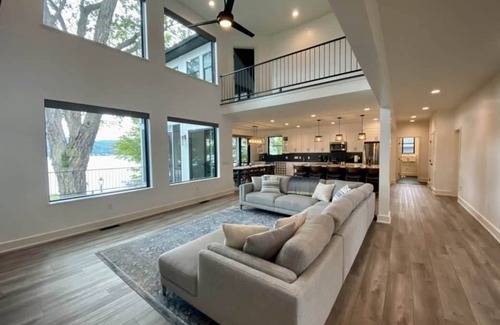 Town of Milo House | BRAND NEW 7 BR/5 BA luxury home ON Keuka Lake just outside of Penn Yan!
