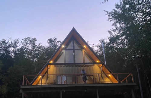 Ludlow House | New A-Frame Retreat with Lake Views between Okemo and Killington