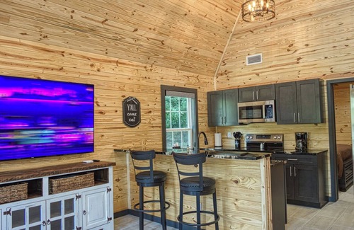 Hot Springs Cabin | Brand New Cabin with Hot Tub-Walk to Bathhouse Rown"The Cuckoo's Nest"
