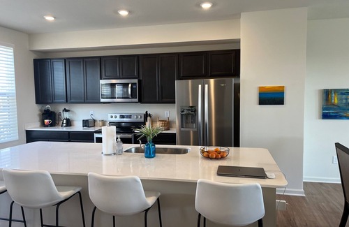 Zionsville Condo | Brand new cozy 4-bedroom condo w/WiFi, AC and pond view in charming Zionsville