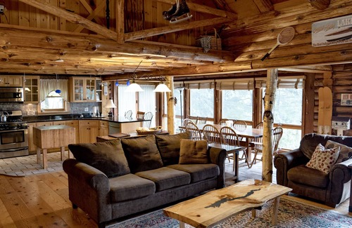 Kattskill Bay Cabin | Impressive Log Cabin on Lake George with Pool & Spa