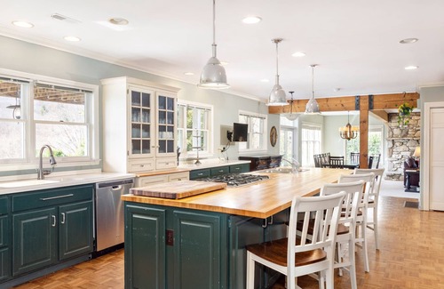 Leicester House | Escape to a Stunning Estate with Pool & Views Near Asheville