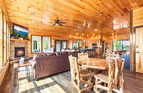 Sevierville House | Mountain Retreat with Pool, Game Room & Incredible Views