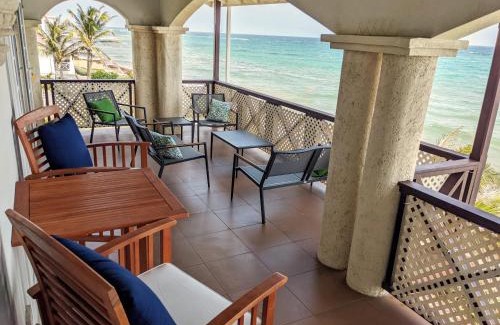 Oistins Apartment | Breezy Ocean Front Condo with Pool and Beach Access