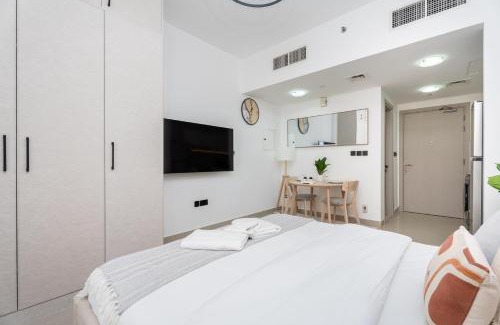 Dubai Production City Apartment | Breezy Studio at Lakeside Tower A