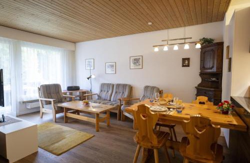 Engadin Scoul Apartment | Family-Friendly Brentschpark Wohnung C 96 with Pool Access