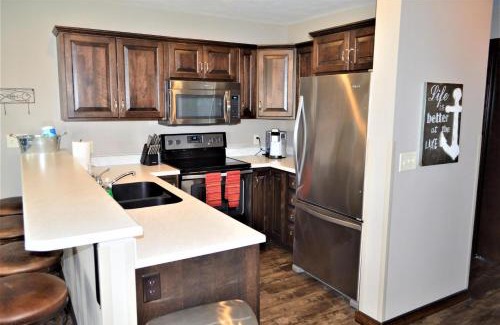 Arnolds Park Villa | Inviting Bridges Bay Vacation Cabin with Private Pool