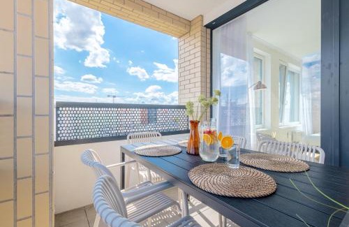 Holesovice Apartment | Bright 2BR Retreat with Balcony & Free Parking Access