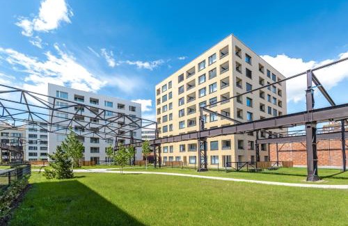 Holesovice Apartment | Bright 2BR Retreat with Balcony & Free Parking Access
