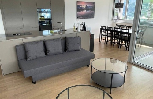 Kriens Apartment | Unforgettable Dream View Apartment with Home Cinema & Terrace