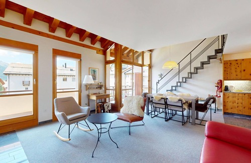 Silvaplana Apartment | Bright Lake View Apartment with Family-Friendly Amenities