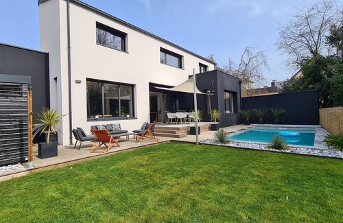 Bruz House | Modern House with Private Pool in Brittany for Families