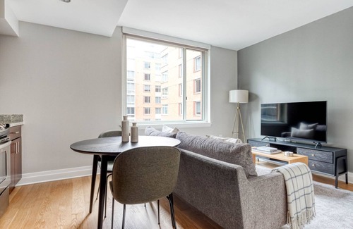 George Washington University Apartment | Modern Foggy Bottom 1BR with Pool, Gym & Great Location