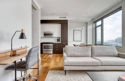 Navy Yard Apartment | Inviting Navy Yard 1BR with Gym, W/D near Nats Park