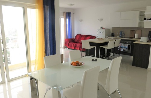 Marsaskala Apartment | Inviting Penthouse with Oceanfront Views and Pool Access