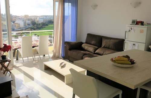 Marsaskala Apartment | Inviting Penthouse with Oceanfront Views and Pool Access
