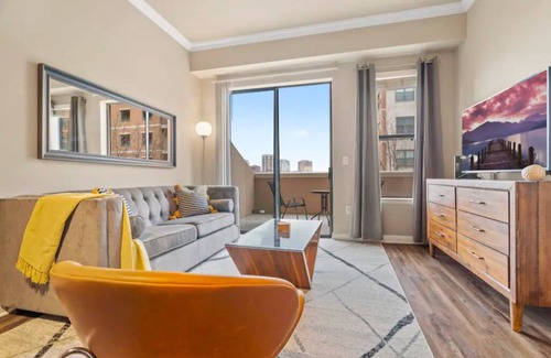 Cityplace Apartment | Bright Uptown Apartment with Enormous Balcony & Pool Access