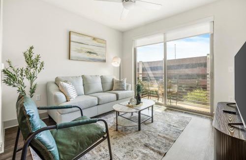Frisco Square Apartment | BrightHaven - 1BR Retreat with Pool, Gym, Parking, EVCharger