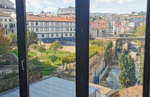 Ourense Apartment | Discover Relaxation at Burgas Balcony with Pool Amenities