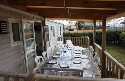 Givrand House | C- Mobil-home Quatro - 4 Schlafzimmer 2 Duschräume 8 bis 10 Personen - 8 Pers. im Preis inbegriffen
