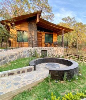Mazamitla Ski Chalet | Serene Forest Cabin with Jacuzzi - 4-Star Family Retreat