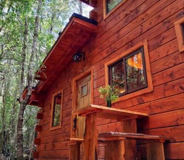 Panguipulli Cabin | Tranquil Cabañas Bosque Milenario with Ocean View & Hot Tub