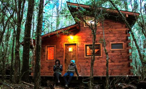 Panguipulli Cabin | Tranquil Cabañas Bosque Milenario with Ocean View & Hot Tub