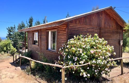 Curanipe House | Cozy Cabañas Refugio Las Conejas with Ocean View & Kitchen