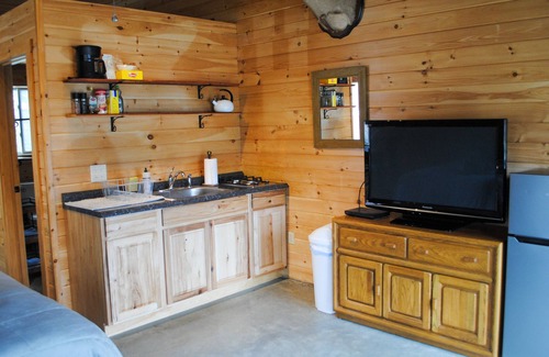 Guildhall Cabin | Relax at Hidden Falls Guest Cabin: Rated 9.6/10, Pet Friendly