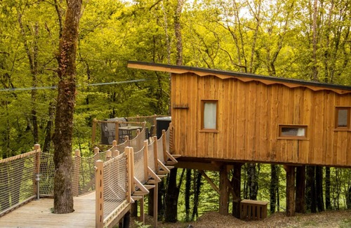 Masclat Cabin | Cabin Carrelet PMR with spa Occitanie