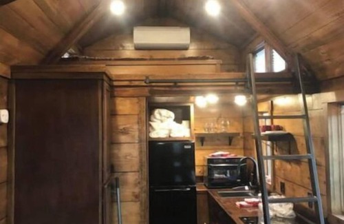 Vineyard House | Lakefront Tiny Home Cabin with Pool and Spa Amenities