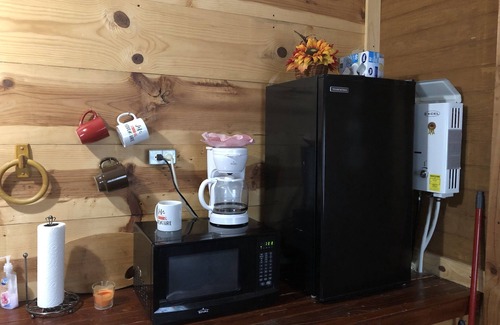 Mertzon Cabin | Cozy Cabins at Spring Creek with Kitchen & Breakfast Included
