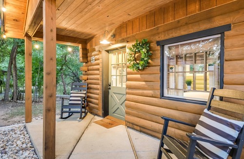 Wimberley Cabin | Guest Rated: 9.8 at Cabins on the Square with Pool & Kitchen