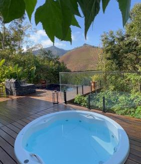 Lumiar Cabin | Inviting Cactus Chalé: Oceanfront Haven with Hot Tub