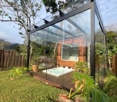 Lumiar Cabin | Inviting Cactus Chalé: Oceanfront Haven with Hot Tub