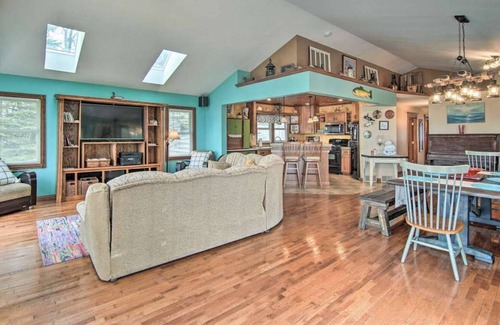 Salem Lakes House | Camp Lake Vacation Home with game room , fishing boat and paddleboat included!