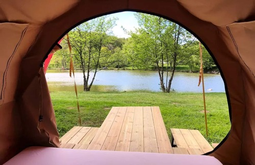 Saint-Leger-de-Fougeret House | Relax at Camping LA FOUGERAIE *** with Spa & Hot Tub