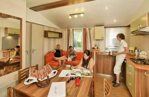 Marcillac-Saint-Quentin House | Family-Friendly Camping Le Pont de Mazerat: Mobile Home Stay