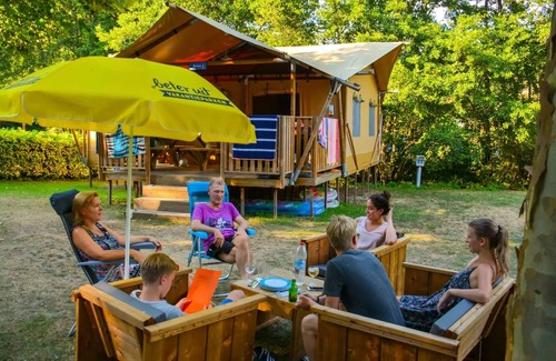 Souillac House | Family-Friendly Campsite La Draille: Comfortable 4-Room Tent