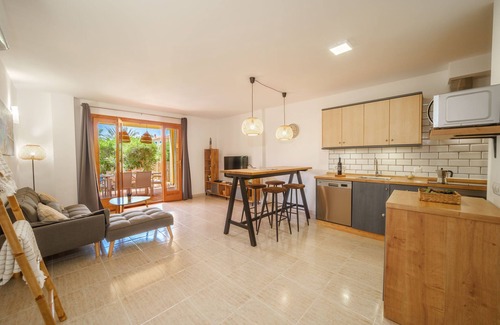 Cala Mandia Apartment | Relax at Can Suarez by Interhome: Oceanfront Oasis Awaits