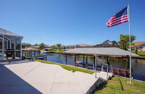 Palm Harbor House | Canal Front Retreat with Private Pool and Ocean Views!