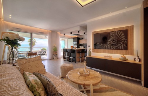 Villeneuve Loubet Beach Apartment | Elegant Cannes Rental with Ocean View and Family Amenities