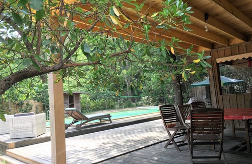 Lege-Cap-Ferret Ski Chalet | Cap Ferret Villa: Oceanfront Chalet with Pool & Garden BBQ