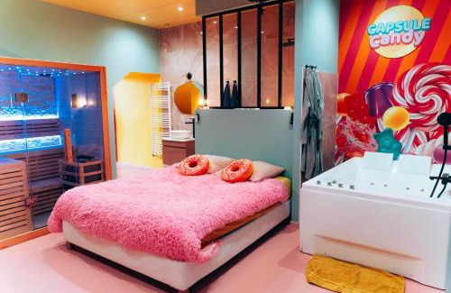 Douai Apartment | Experience Relaxation at Capsule Bonbon: Sauna & Hot Tub