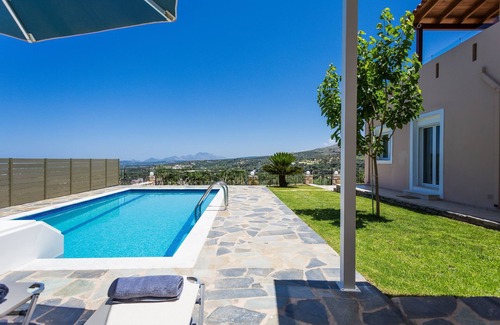 Agia Triada Villa | Inviting Villa with Pool, Ocean Views & Family-Friendly Fun