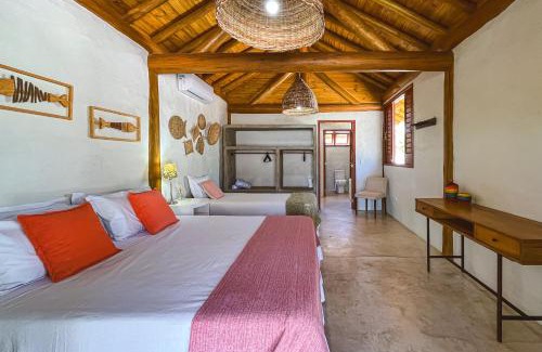 Barreira do Boqueirao Bed & Breakfast | Experience Casa Caroá - Chalé 1 with Oceanfront Views