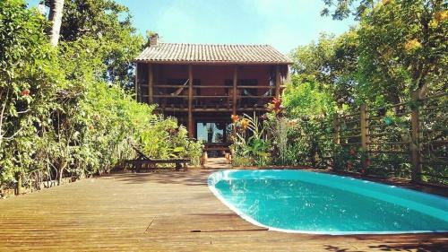 Itacare House | Casa de Temporada Felicidade, 2 Piscinas, 38 Hóspedes, 9 Suítes, 2 Churrasqueiras em Itacaré na Bahia