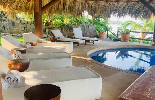 Troncones Bed & Breakfast | Oceanfront Point Room at Casa Manzanillo - Rated 9/10